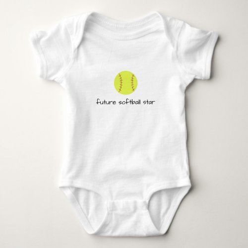 Future Softball Star Baby Bodysuit