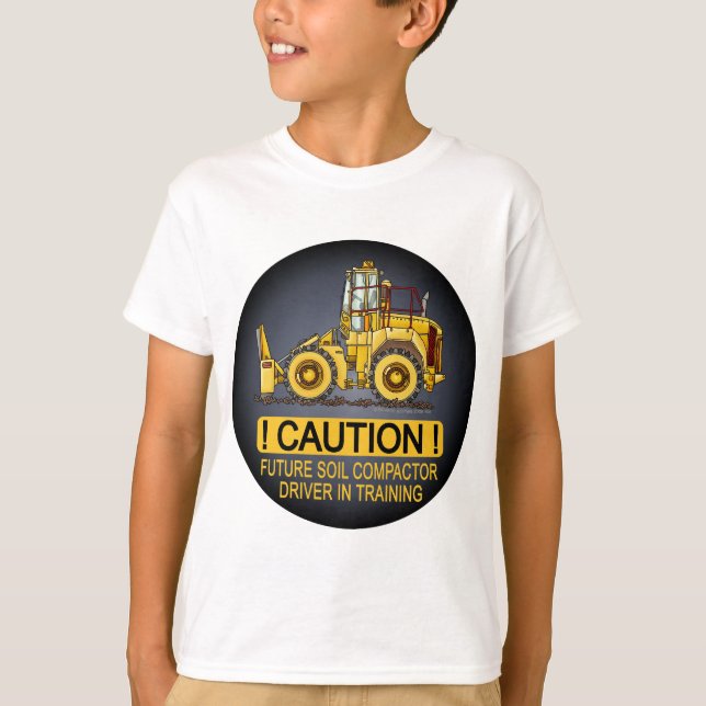 Future Soil Compactor Driver Kids T-Shirt (Front)