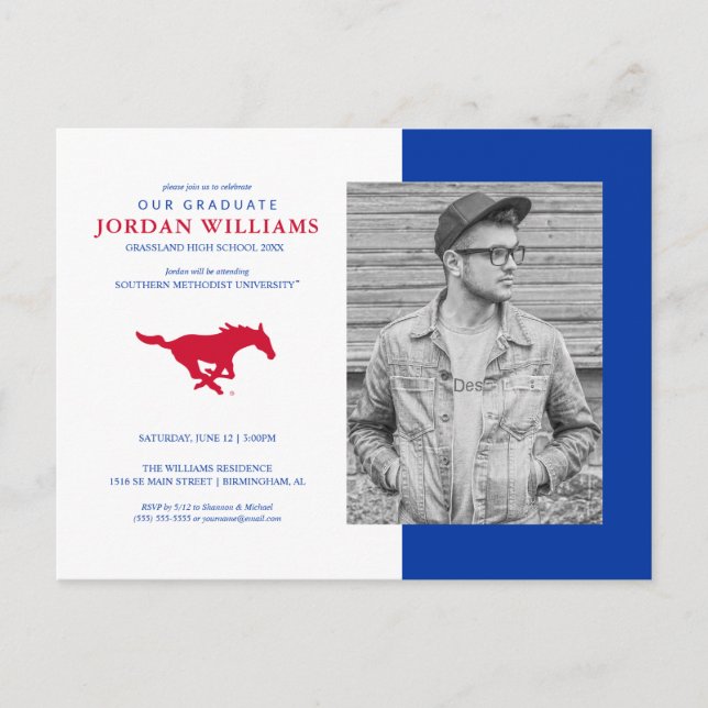 Future Southern Methodist University Grad Announcement Postcard (Front)