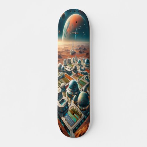 Future Space Colony Skateboard