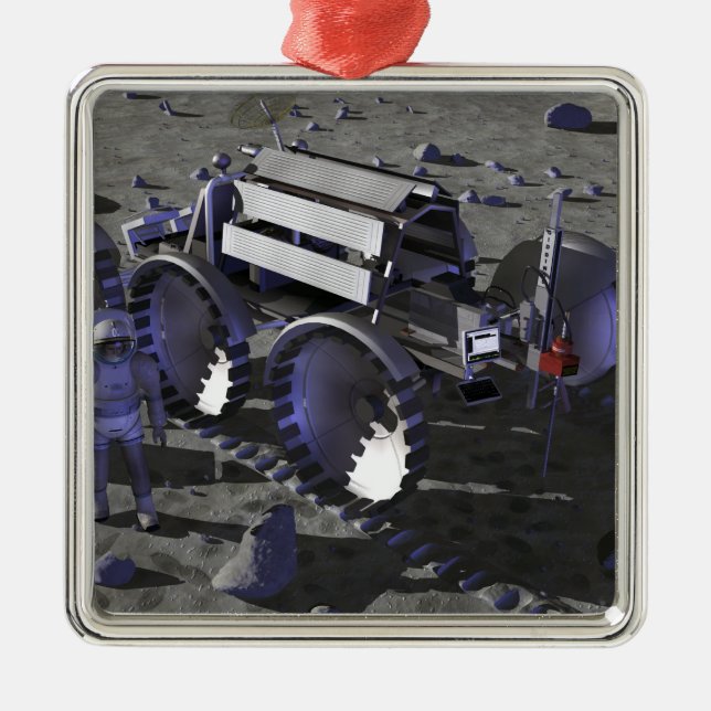 Future space exploration missions 10 metal ornament (Front)