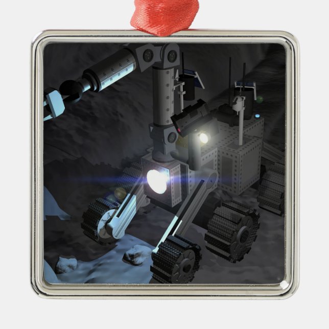 Future space exploration missions 6 metal ornament (Front)