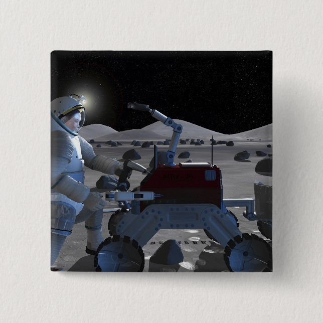 Future space exploration missions 7 button (Front)