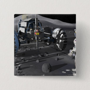 Future space exploration missions pinback button