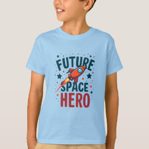 Future Space Hero Retro Rocket Ship Design T-Shirt