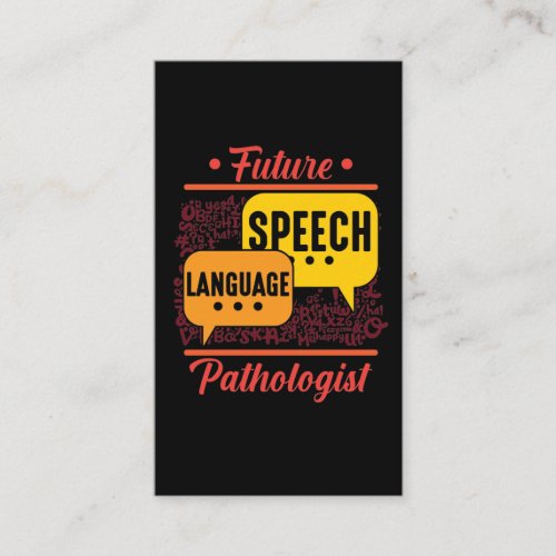 Future Speech Language Pathologist Logopedics Business Card