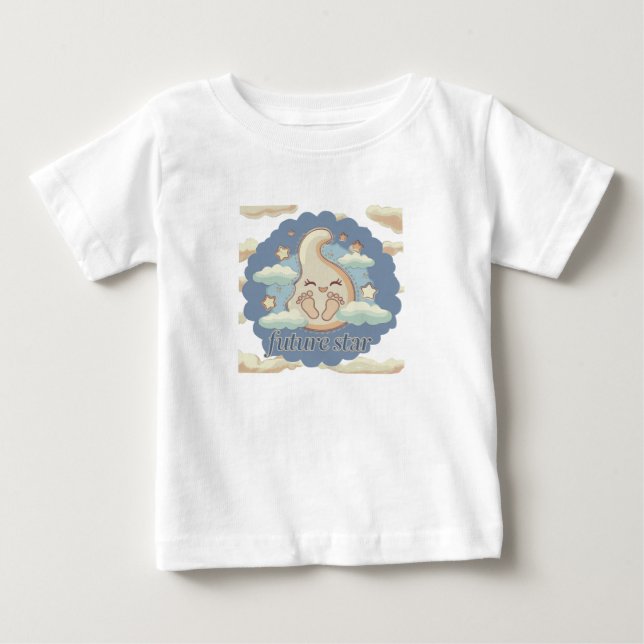 Future Star - Dreamy Baby Footprints Baby T-Shirt (Front)