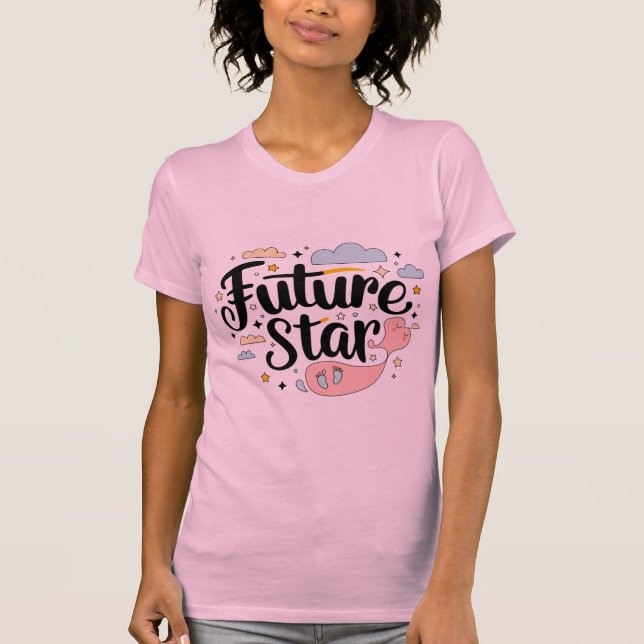 Future Star - Whimsical Baby Bump T-Shirt (Front)