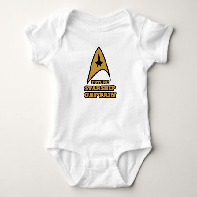 FUTURE STARSHIP CAPTAIN BABY BODYSUIT (Front)