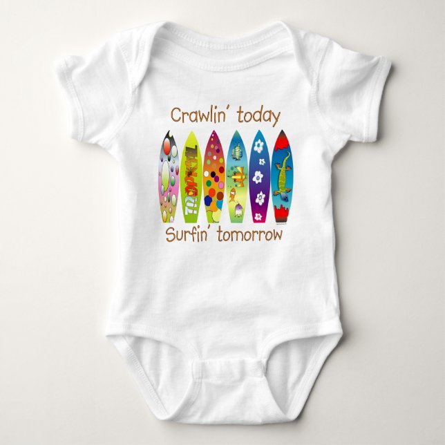 FUTURE SURFER CRAWLER BABY BODYSUIT (Front)