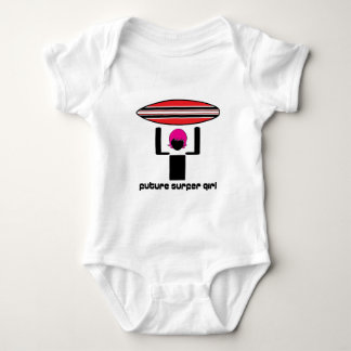 Future surfer girl baby bodysuit