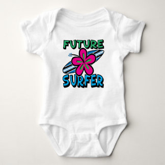 FUTURE SURFER HIBISCUS Infant Bodysuit crawler.