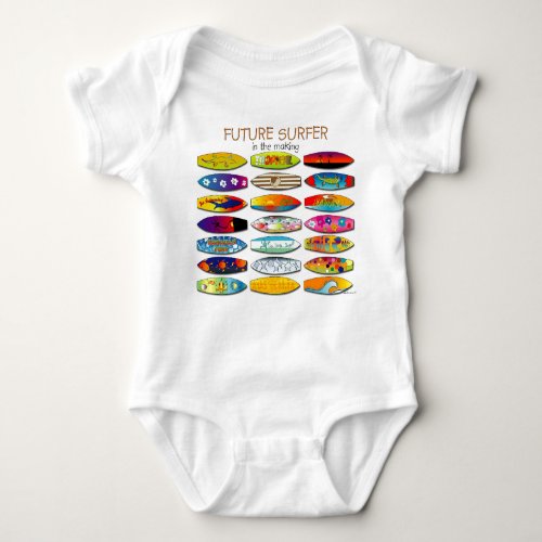 FUTURE SURFER IN THE MAKING BABY BODYSUIT