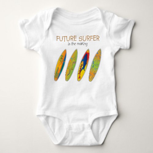 FUTURE SURFER IN THE MAKING BABY BODYSUIT