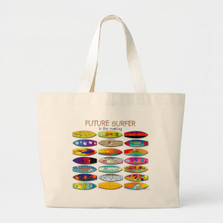FUTURE SURFER IN THE MAKING LARGE TOTE BAG