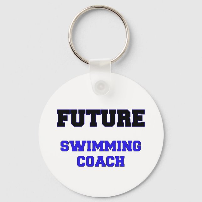 Future Swimming Coach Keychain (Front)