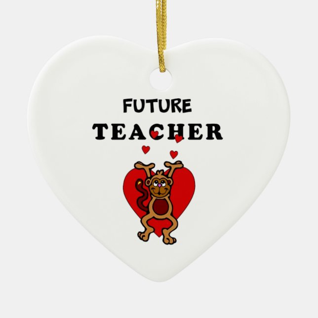 Future Teacher Ceramic Ornament (Front)