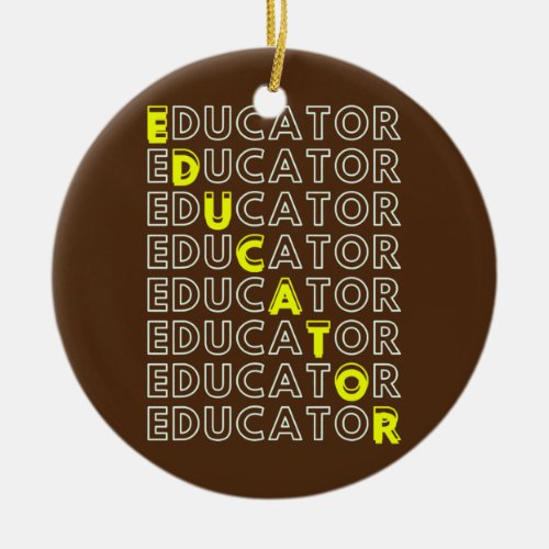 Future Teacher College Student Graduation Ceramic Ornament