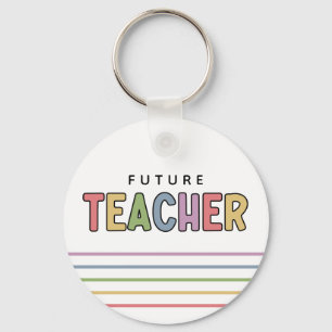 Future Teacher Colorful Cute Keychain