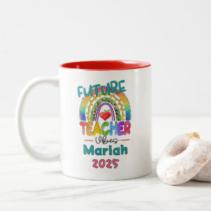 Future Teacher Personalized  Two-Tone Coffee Mug