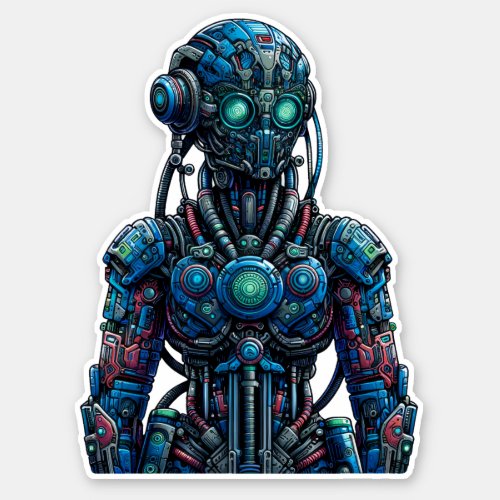 Future Tech Mechanical Cyborg Robot Sticker
