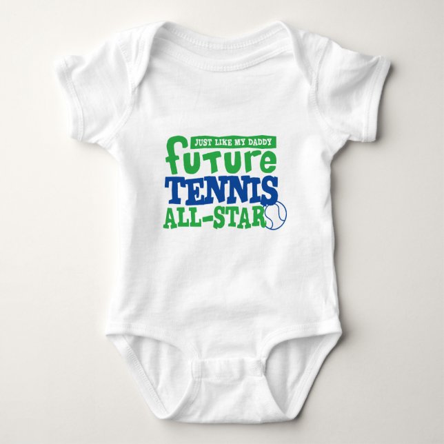 Future Tennis All Star - Boy Baby Bodysuit (Front)