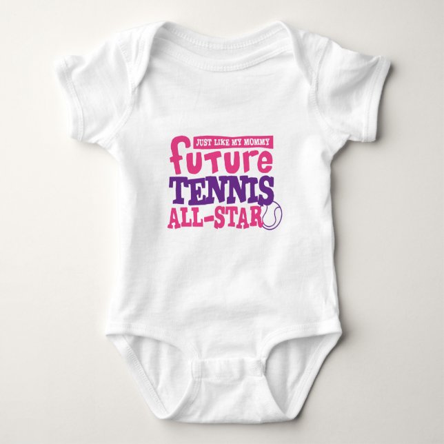 Future Tennis All Star - Girl Baby Bodysuit (Front)