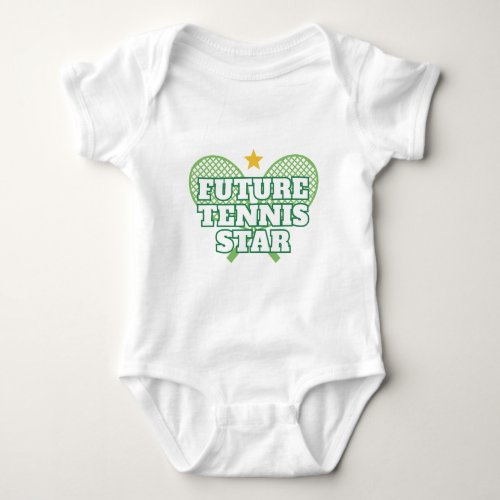 Future tennis star design baby bodysuit