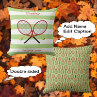 Future tennis star personalized red green striped