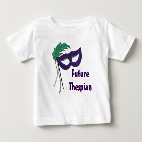 Future Thespian Purple Drama Masquerade Mask Baby T_Shirt