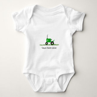 "Future Tractor Driver" Baby Green Tractor Baby Bodysuit