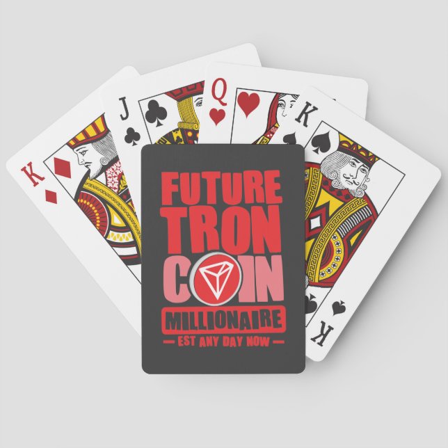 Future TRON Coin Millionaire Poker Cards (Back)