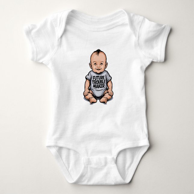 Future trouble baby bodysuit (Front)