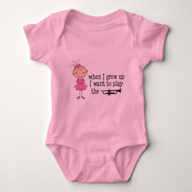 Future Trumpet Player Baby Bodysuit (Front)