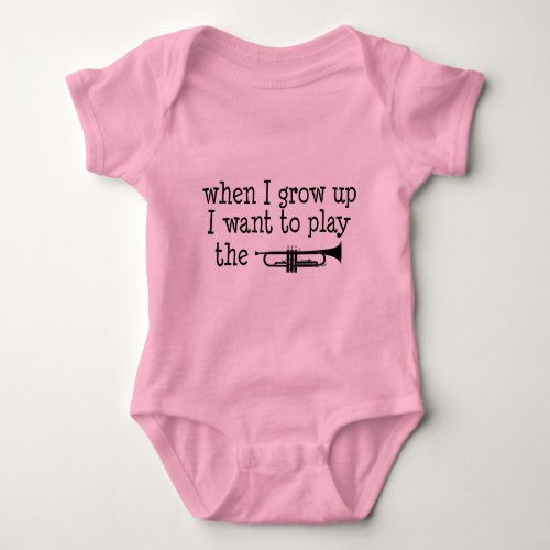 Future Trumpet Player Gift Baby Bodysuit