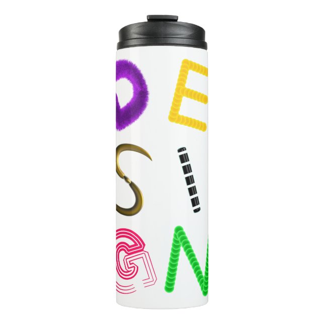 "Future Typo" 3D Typography Thermal Tumbler (Front)