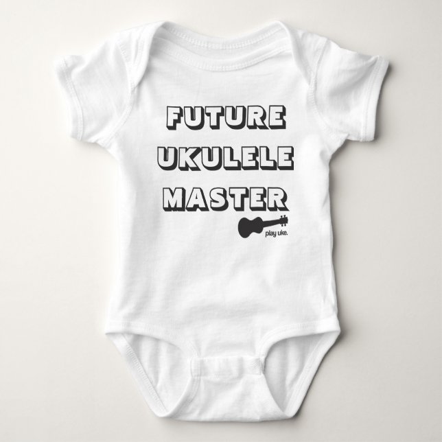Future Ukulele Master baby romper (Front)