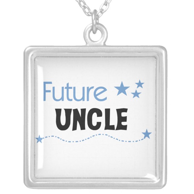 Future Uncle Gifts Silver Plated Necklace (Front)