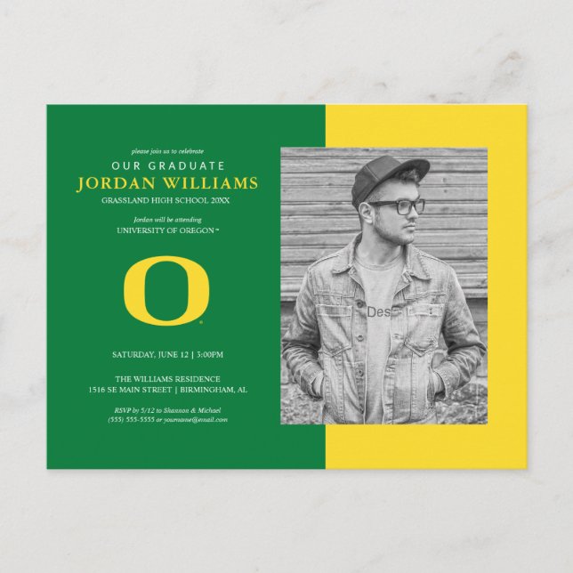 Future University of Oregon Grad Announcement Postcard (Front)