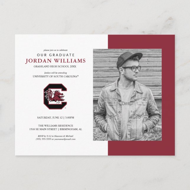 Future University of South Carolina Grad Announcement Postcard (Front)