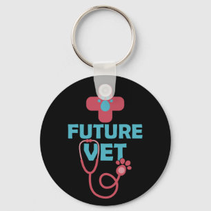 Future Vet Cute Veterinarian Keychain