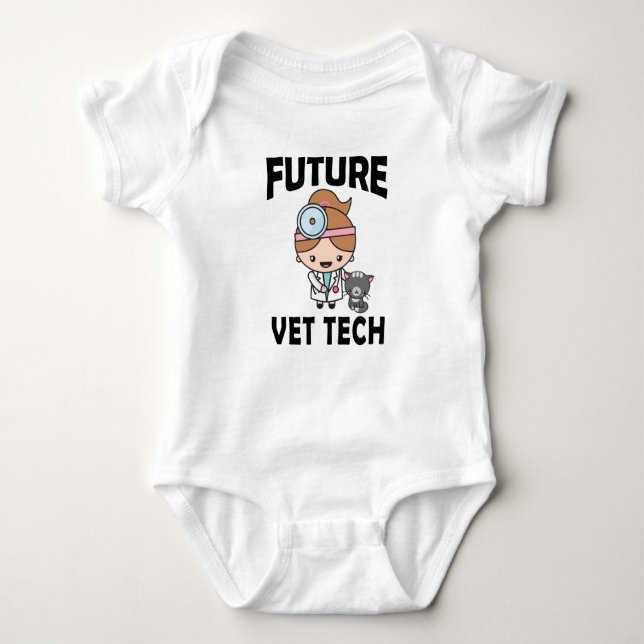 Future Vet Tech Animal Care Baby Gift Baby Bodysuit (Front)