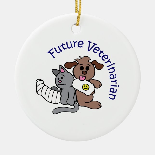 FUTURE VETERINARIAN CERAMIC ORNAMENT (Front)