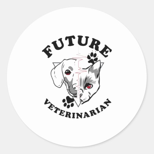 Future Veterinarian Classic Round Sticker