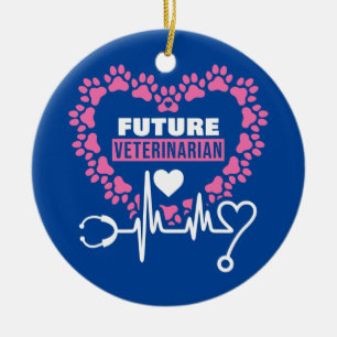 Future Veterinarian Doctor Animals Lover Ceramic Ornament