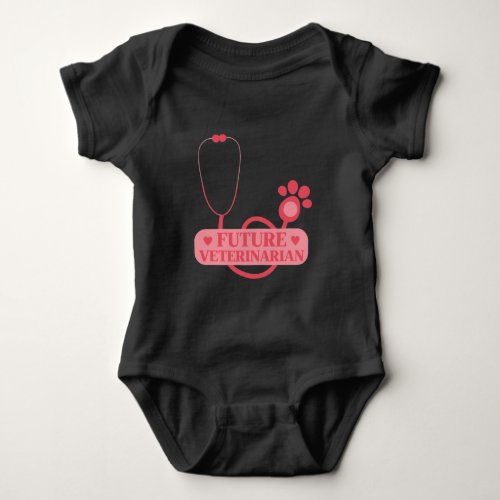 Future Veterinarian Girl Veterinary Student Kid Baby Bodysuit