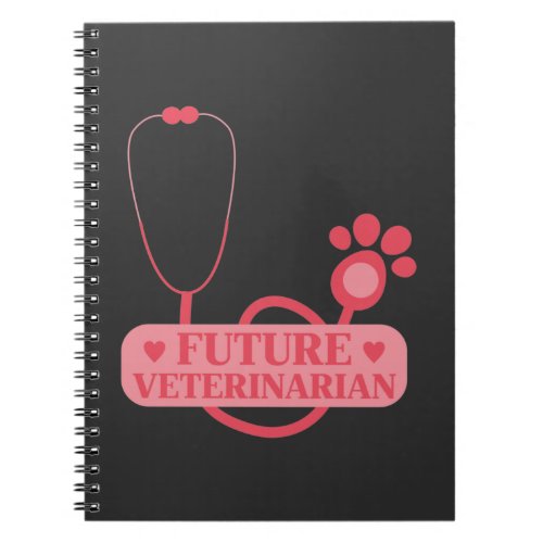 Future Veterinarian Girl Veterinary Student Kid Notebook