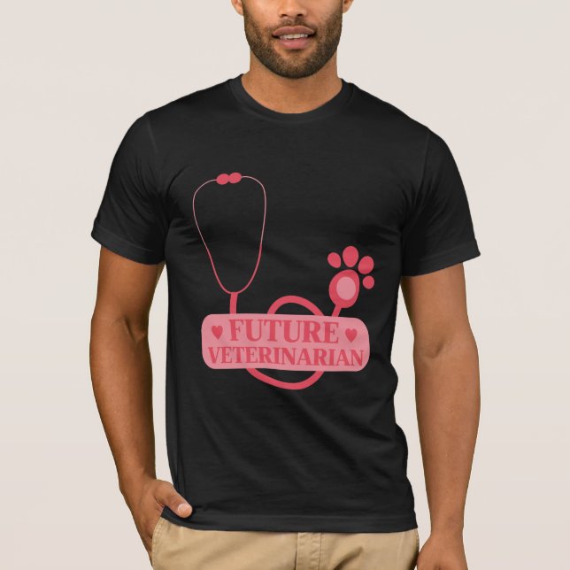 Future Veterinarian Girl Veterinary Student Kid T-Shirt (Front)