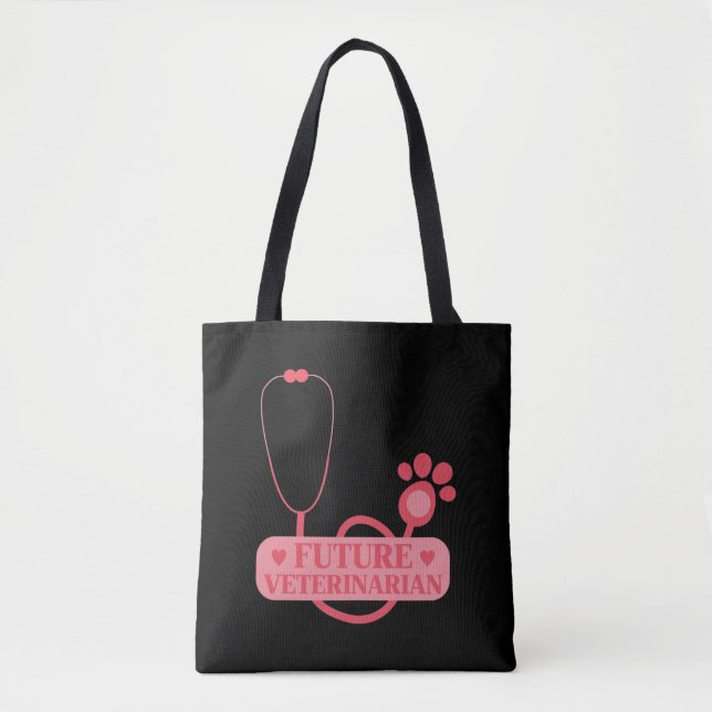 Future Veterinarian Girl Veterinary Student Kid Tote Bag (Front)