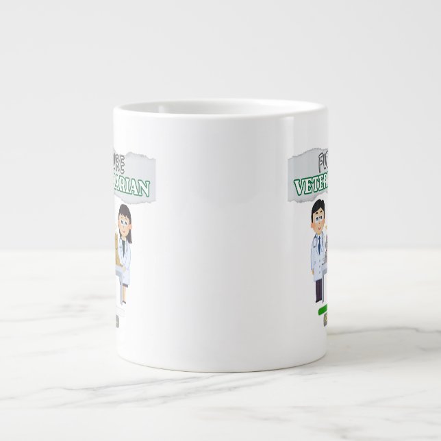 Future Veterinarian Loading – Vet Student Design Giant Coffee Mug (Front)